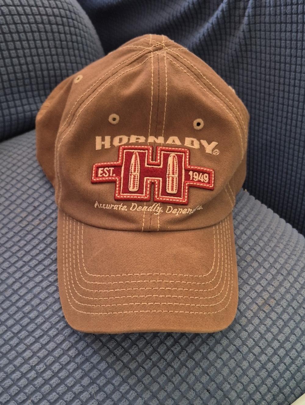 Brown Embroidered Logo Baseball Hat